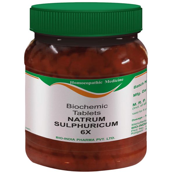 Bio India Natrum Sulphuricum Biochemic Tablet 6X pack