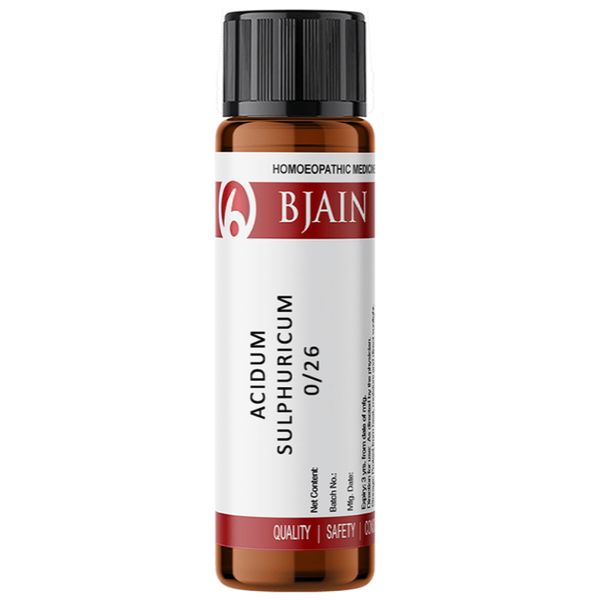 Bjain Acidum Sulphuricum Globules 0/26 LM pack