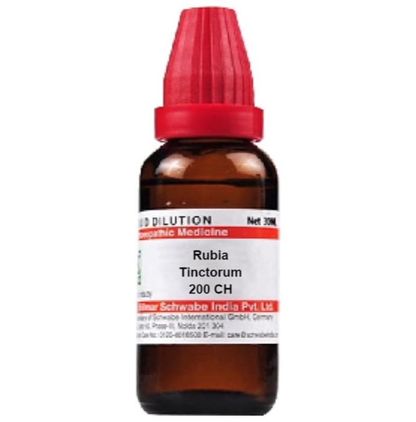 Dr Willmar Schwabe India Rubia Tinctorum Dilution 200 CH pack
