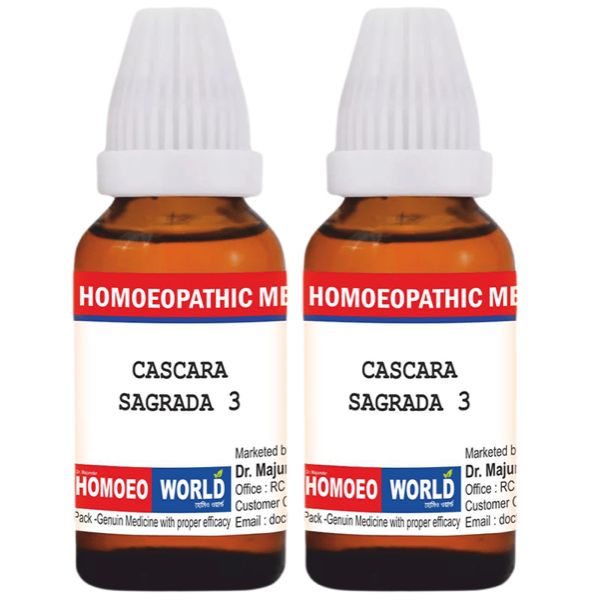 Dr. Majumder Homeo World Cascara Sagrada Dilution (30ml Each) 3 CH pack