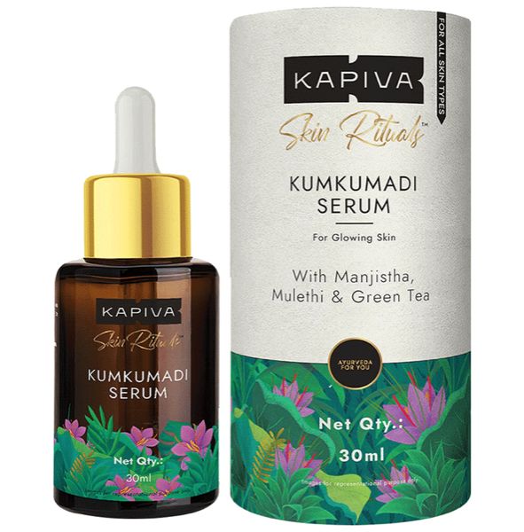Kapiva Kumkumadi Serum Brighter & Glowing Skin | Helps Reduce Dark Spots, Pigmentation pack