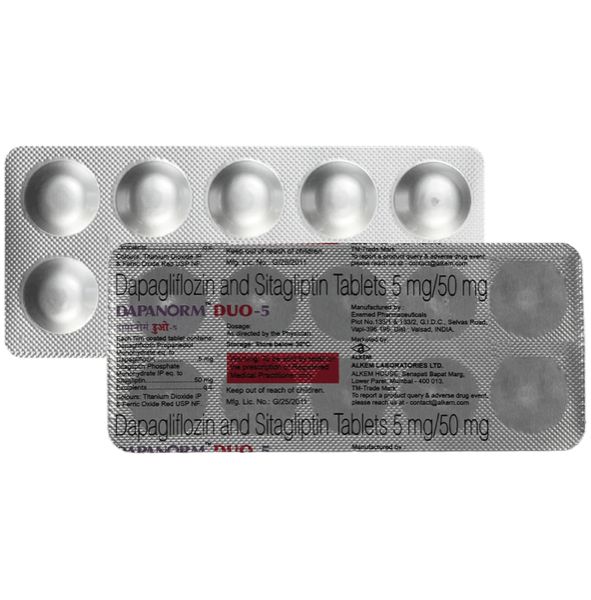 Dapanorm Duo 5mg/50mg Tablet pack