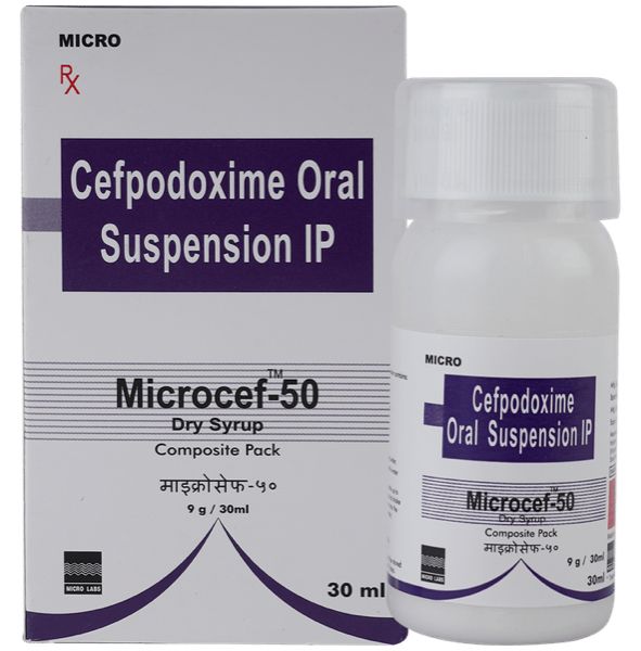 Microcef 50 Dry Syrup pack
