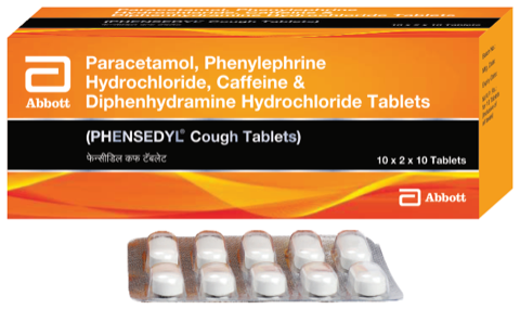 Phensedyl Cough Tablets pack